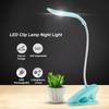 Portable Clip on Desk Lamp LEDs Night Light 2700K 3 Brightness Level Battery USB Rechargeable 360°Flexible Neck Clamp Lamps for Bed Reading Working
