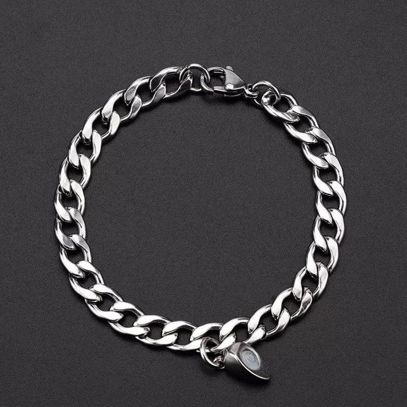 Magnetic Heart Couple Bracelets Set – Matching Charm Distance Chain Bracelets for Lovers & Best Friends