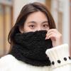 Women's Cotton Fleece Neck Warmer: Winter Scarf, Solid Color Gaiter, High Neck Protection, Windproof & Warm