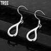 925 Sterling Silver Polished Openwork Teardrop Earrings - Fashion Gift Jewelry