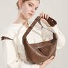 Fashion Trend Underarm Women's Bag Top Layer Cowhide Texture Single Shoulder Crossbody Bag Niche Design Genuine Leather Handbag
