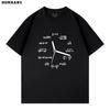 Mathematical Formula Clock Creative Design Sense Pure Cotton Printed Unisexs and Unisexs Clothing New Fashionable Casual Tshirt