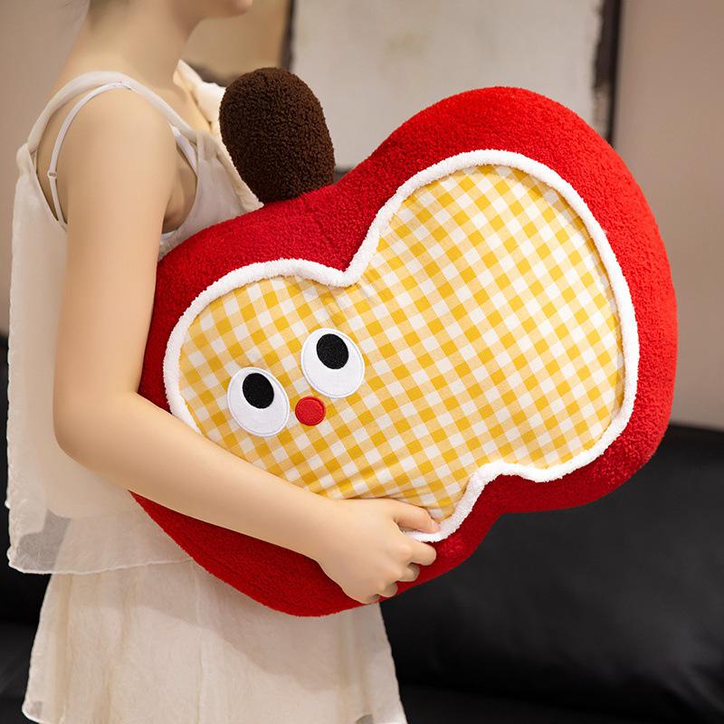 Creative Apple Pillow Sofa Decor: Tatami Backrest & Office Cushion for Dorms & Bedside