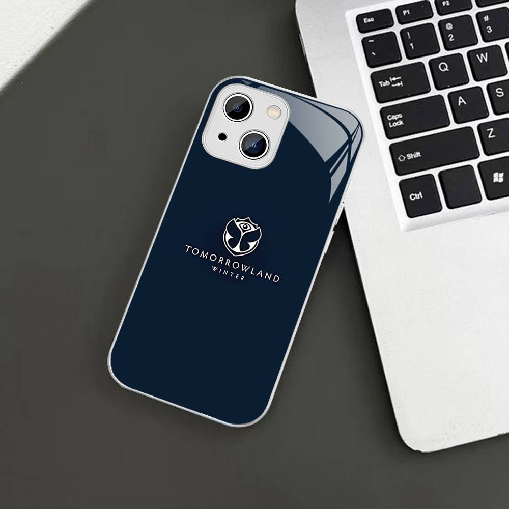 

T-Tomorrowlands Music Logo Tempered Glass For Iphone 14 13 12 11 Pro Mini XS MAX 14Plus X XS XR Cover iphone X