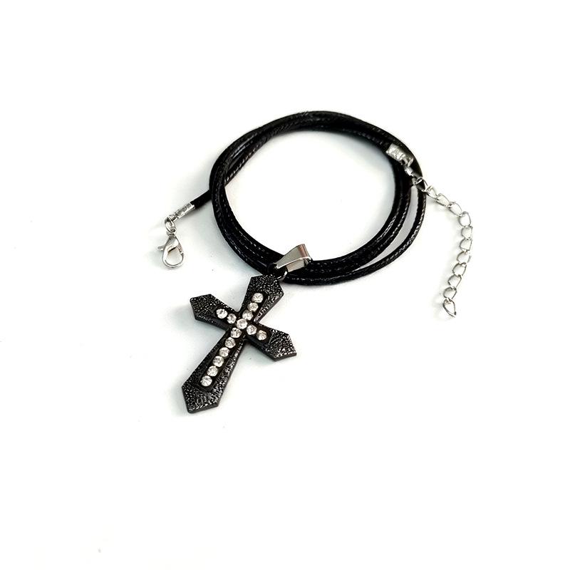 Мужская подвеска-крест с пламенем – Ретро Хип-хоп стиль