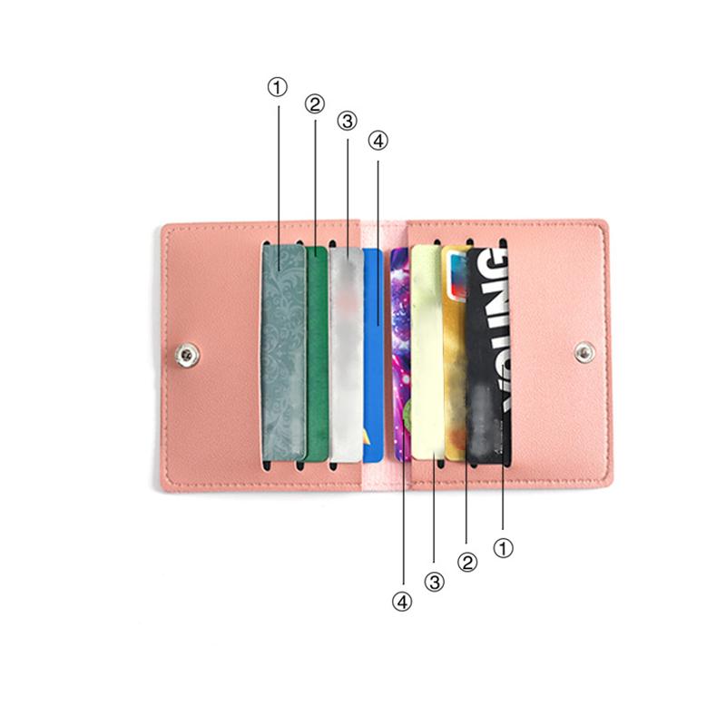1Pc PU Leather Short ID Wallet Business Ultra Thin Credit Card Bags Purse Hasp Card Holder