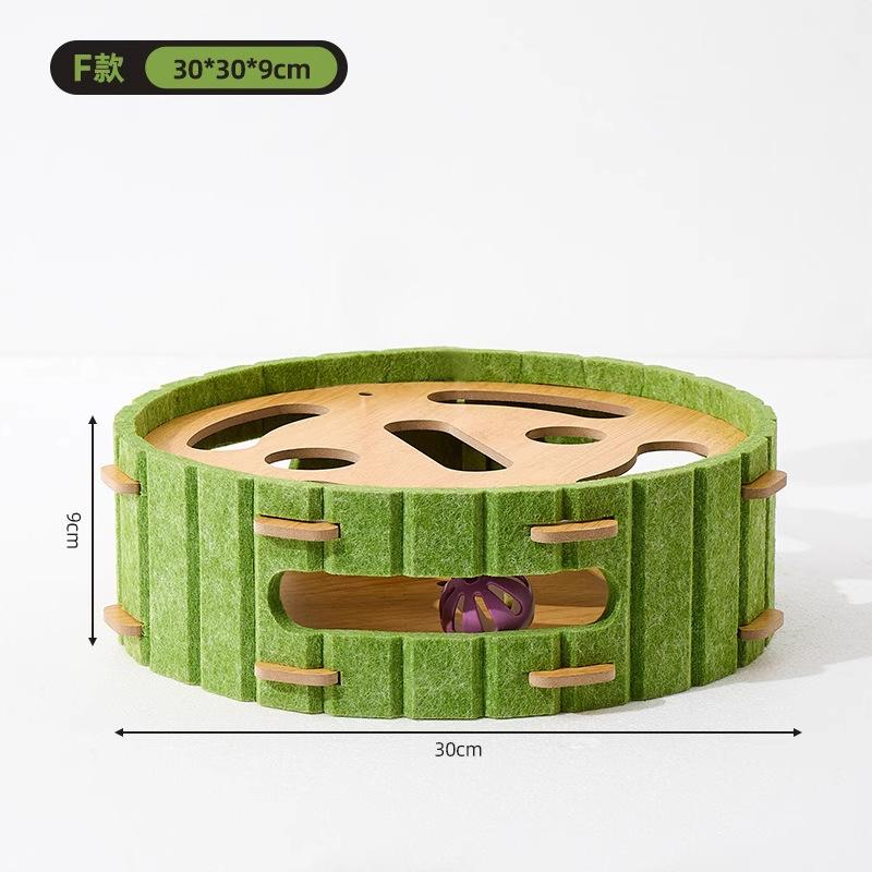 

Cat Maze Box Toy Hide Seek Game Self Hi Entertainment Cat Scratcher Durable Bite Resistant Pet Toy Contains 3 bell balls