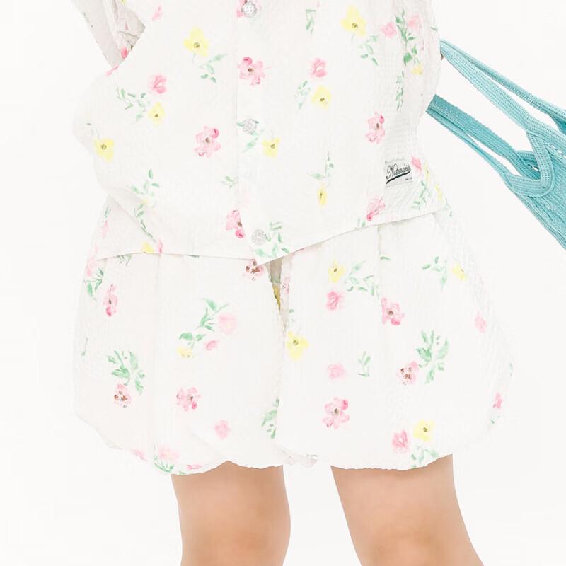 NaJu Kids Summer Bubble Grid Skirt Shorts 120cm