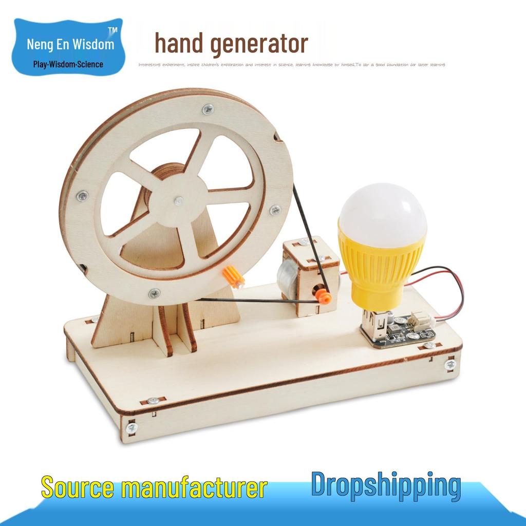 Frontier Hand-Crank Generator DIY Science Experiment Kit for Kids