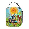 The Little Mole Insulated Lunch Bags High Capacity Cartoon Friends Together Reusable Cooler Bag Tote Lunch Box Work Travel