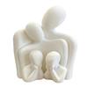 Family of 4 Sculpture Abstract 4 Persons Family Figurine Modern Minimalist Home Statue for Office Living Room Bookshelf Mantel TV Cabinets Table