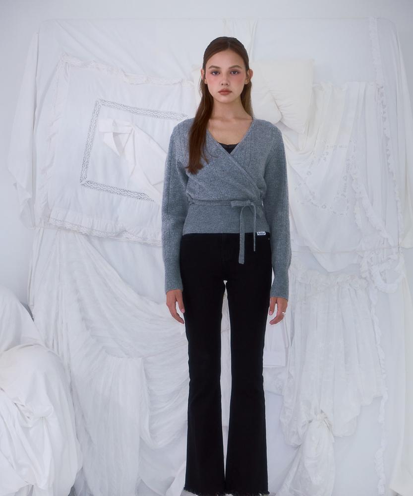 ROSEFRANTZ Muse Wrap Rib Knit [Gray]