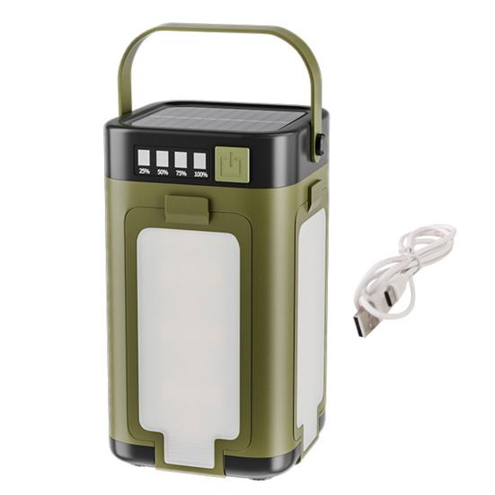 Multi-function Folding Outdoor Camping Light Power Bank USB Rechargeable Solar Lantern Super Bright Hiking Tent Hanging Lamp Emergency Flashlight