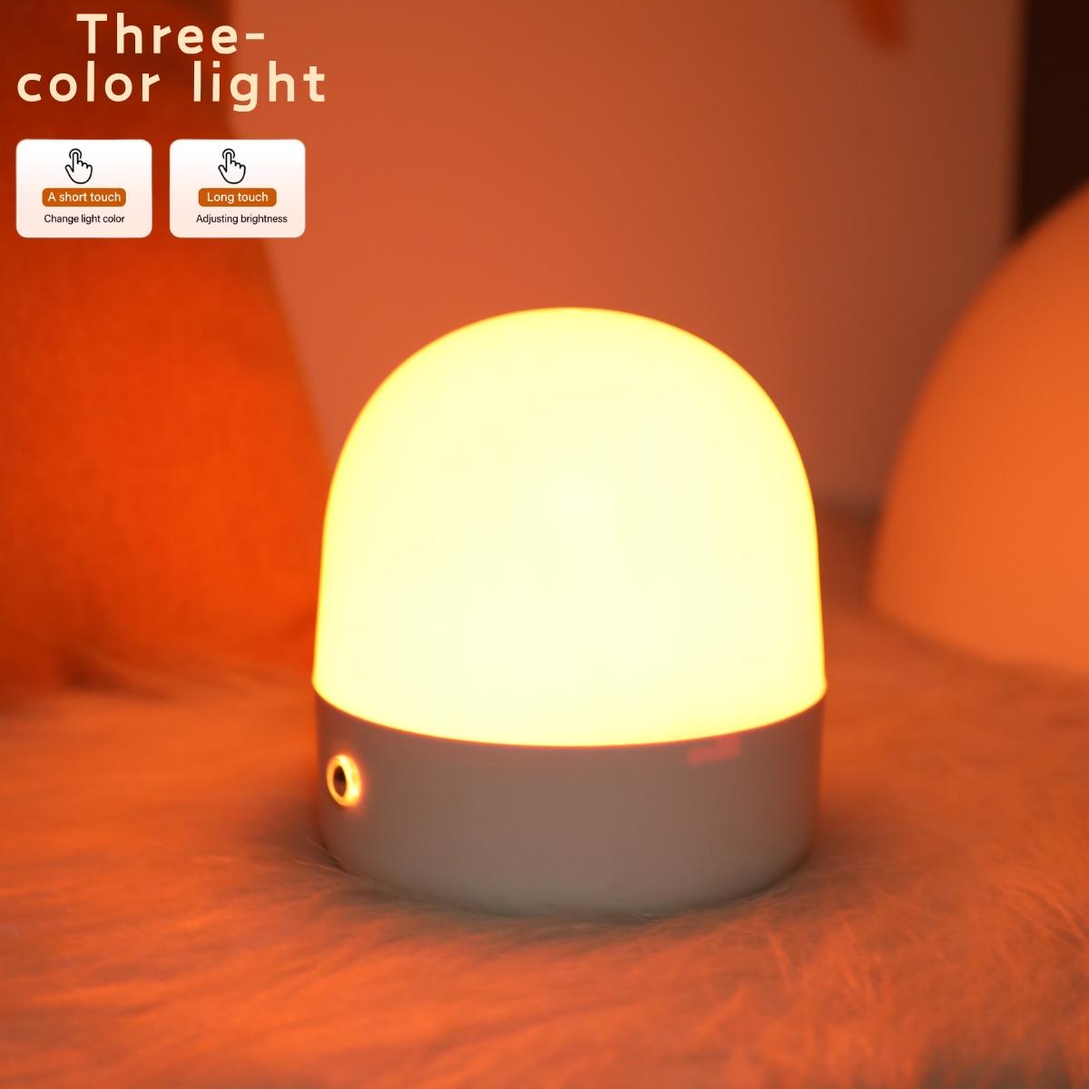 

Диммируемый сенсорный светильник, перезаряжаемый ночник с пультом дистанционного управления, RGB16 цветов/трехцветная настольная лампа, окружающий свет для спальни, гостиной WHITE теплый белый