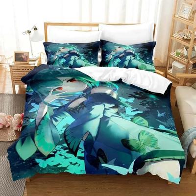 Dessins animés 3D Vtuber Hololive Uruha Rushia Ensemble de literie Simple Jumeau Complet Queen King Taille Ensemble de lit Adulte Enfant Chambre Housse de couette Ensembles