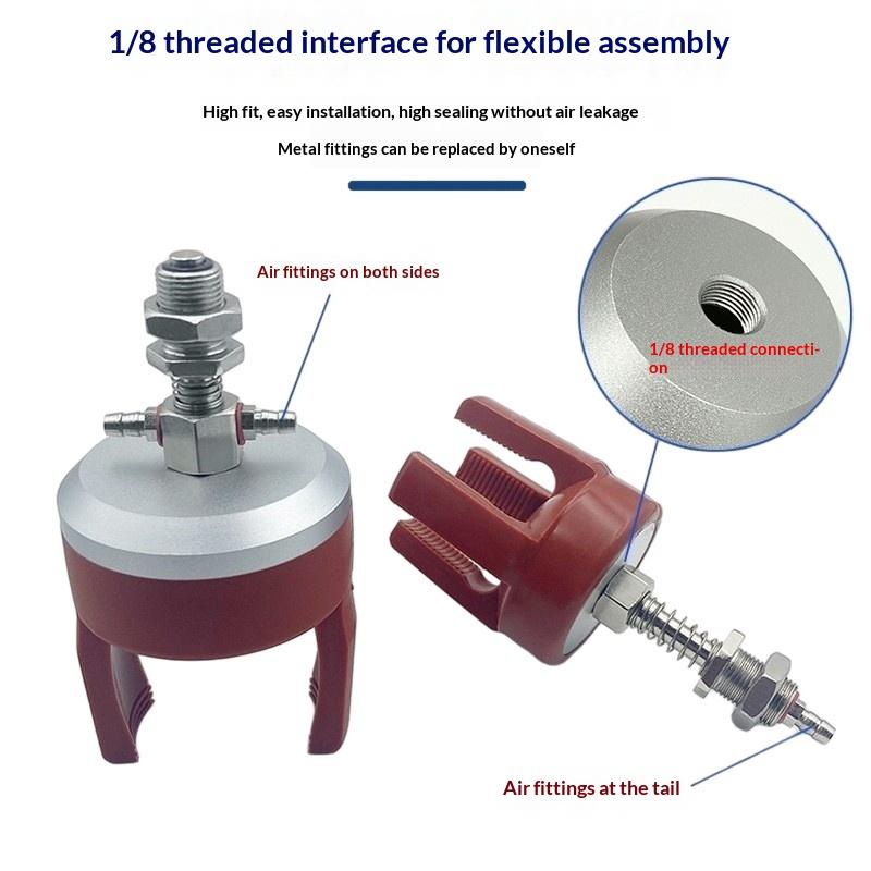 1Pcs Side Tail Air Inlet Vacuum Sucker Mechanical Arm M12 M10 1/8''Big Head Suction Cup Manipulator Accessories Bracket Hardware