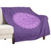 Lila Mandala Überwurfdecke Plüsch Flauschig Gemütliche Decke für Couch Sofa