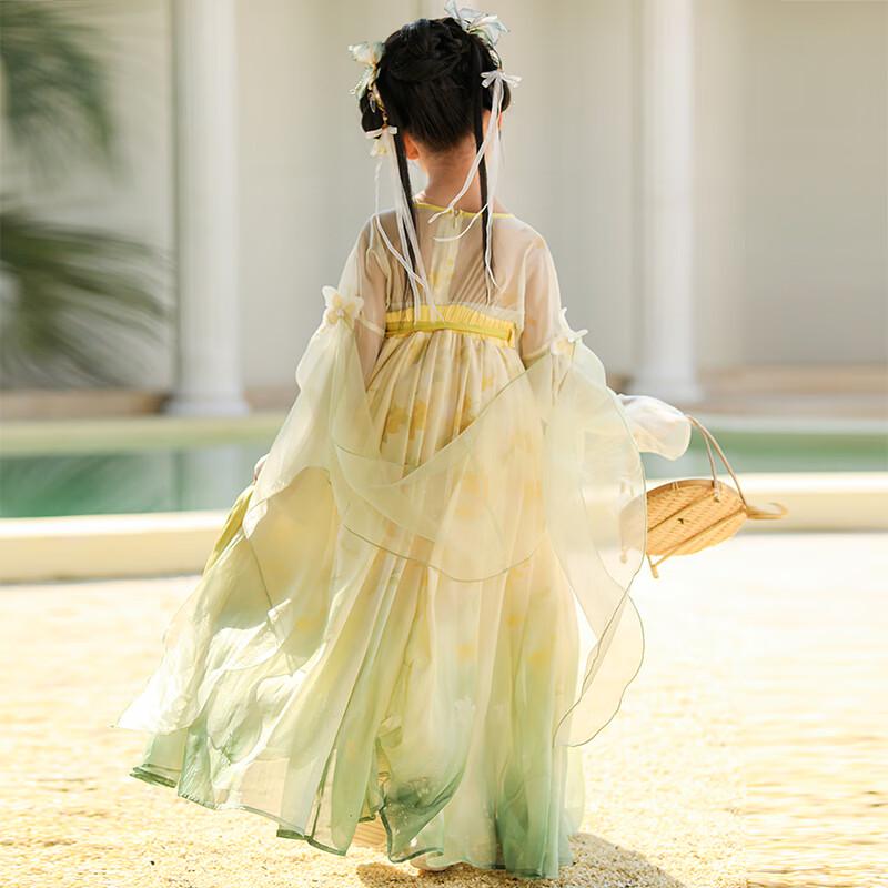 Anneyol Girls' Traditional Hanfu Summer Dress
