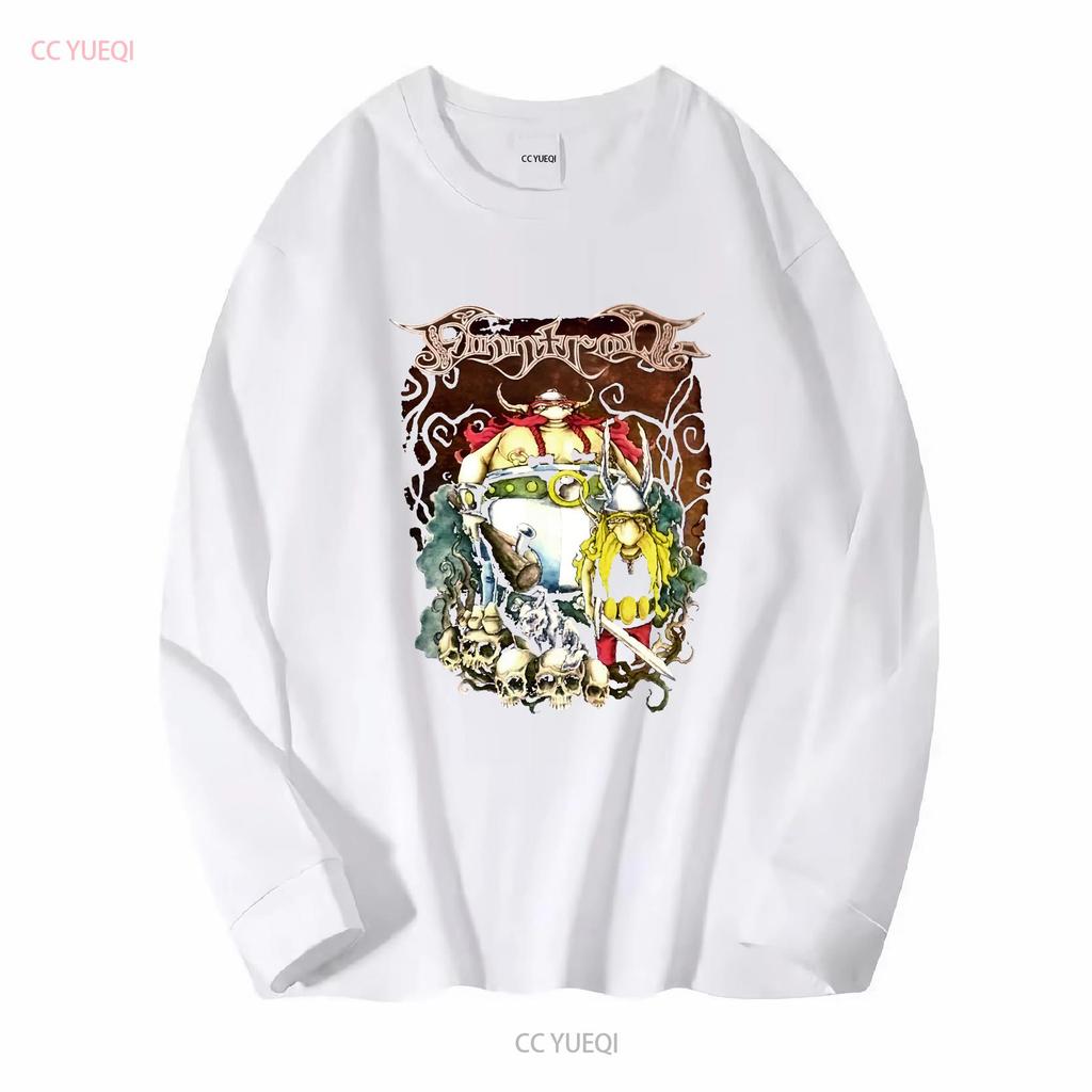 Ny 323239 Finntroll Viva La T-shirt Storlek S 5XL lång- eller kortärmad vintage Tvättad Unisex Bekväm streetwear Stretchig