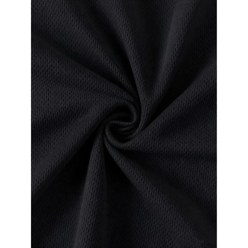 T-shirt da uomo taglia europea, Semplice e pulita, Rilassata e casual, T-shirt estiva casual a girocollo a maniche corte con motivo chitarra e linea battito cardiaco da uomo