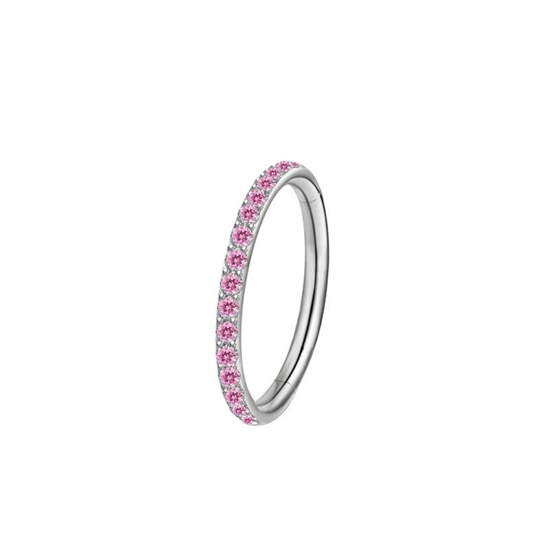Titanium Rhinestone Nose Ring/Earring (6-12mm)