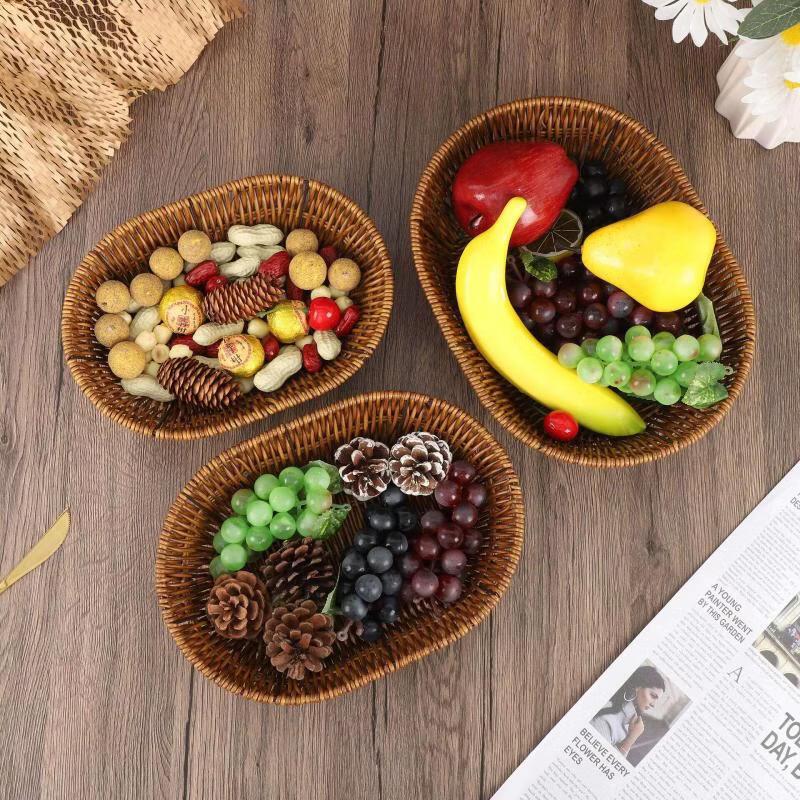 Imitation Rattan Fruit & Vegetable Storage Basket