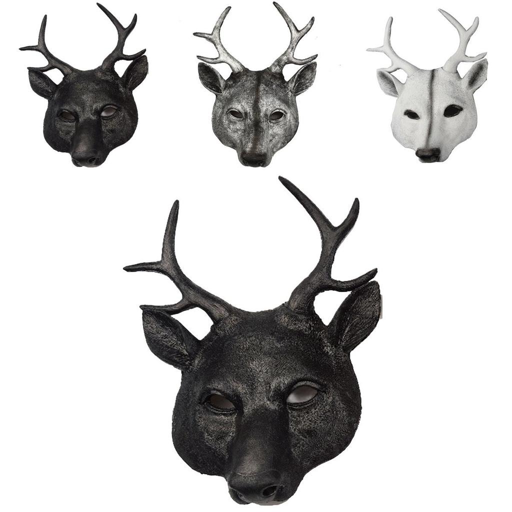 Premium Deer Mask For Halloween And Carnival Parties Handcrafted Pu Material