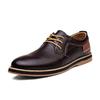 Genuine Leather Mens Dress Shoes Oxfords Brogue Lace Up Italian Mens Casual Shoes Luxury Brand Moccasins Loafers Plus Size 38-48