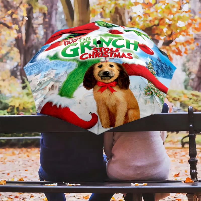 Grinch Christmas  Automatic Umbrella - Suitable Travel Outdoor Portable Umbrella Birthday Gift Daily Essentials