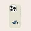 Whale Stripes Pattern Lychee Texture Silicone Phone Case For iPhone 17 Pro Max 11 12 13 14 15 16 Pro 15 Plus 17 Air Soft Cover