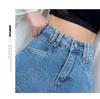 2025 Korean Style Pink Raw Hem Tassel Denim A-line Shorts for Women - Summer Street Style