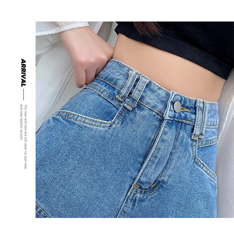 2025 Korean Style Pink Raw Hem Tassel Denim A-line Shorts for Women - Summer Street Style