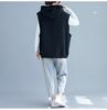 Spring and Autumn Women's Plus-Size Vest Casual Loose Hooded Vest Cardigan Sweatshirt Vest Outerwear