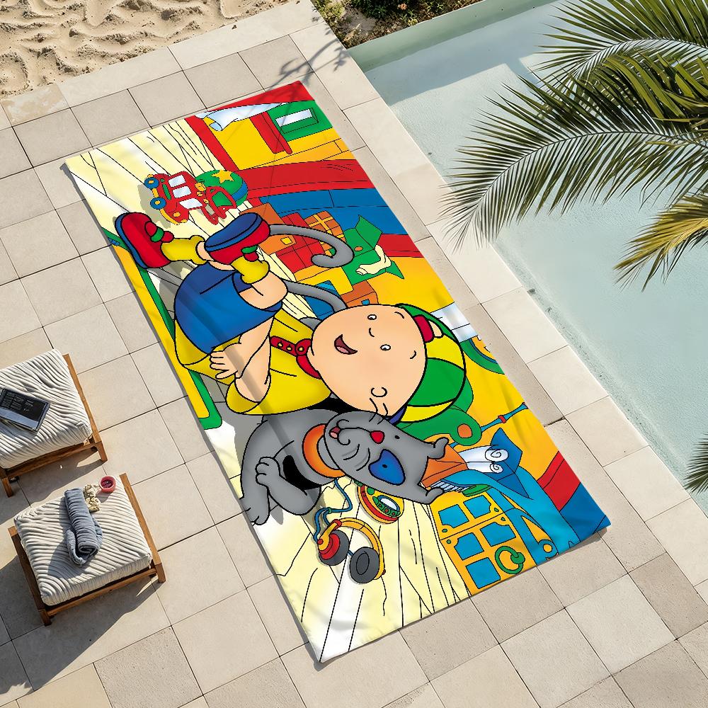 Cute C-Caillou Cartoon Towel Shower Sauna Travel Spa Quick Dry Gym Accessories Soft Large Beach Towels