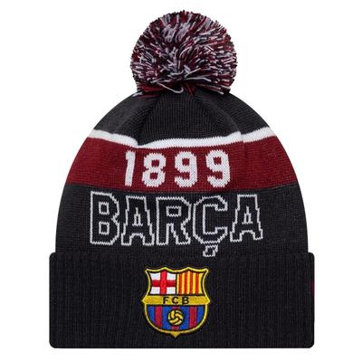 Core Sport Knit Beanie FC Barcelona Hat, Mens Navy Cap