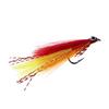 Bimoo 4PCS #6 Orange & Red Streamer Fly Minnow Bait Fish Artificial Trout Fly Fishing Lure