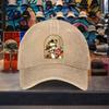 Frog Mushroom Graphic Baseball Cap Washed Cotton Vintage Adjustable Outdoor Casual Hat