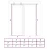 Sliding Door Gold 76x205 Cm Tempered Clear Glass and Aluminium
