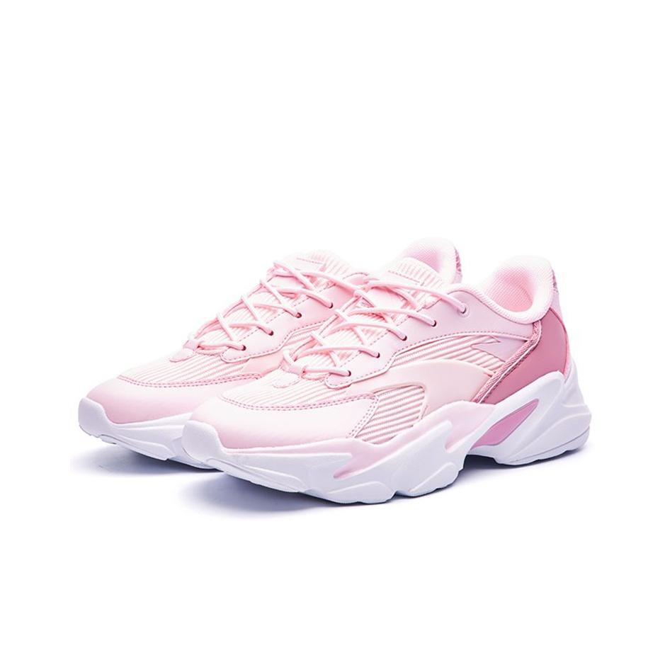 Anta Casual Dad Shoes Women Sneakers White Pink 12818852-4