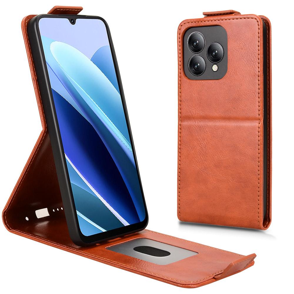 Für Cubot A40 Ständerhülle Magnetverschluss Vertikal Klappbar Leder Handyhülle mit Kartenhalter