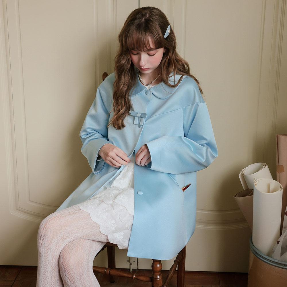 CEST MOIDEW Cest_Blue Doll Collar Loose Coat