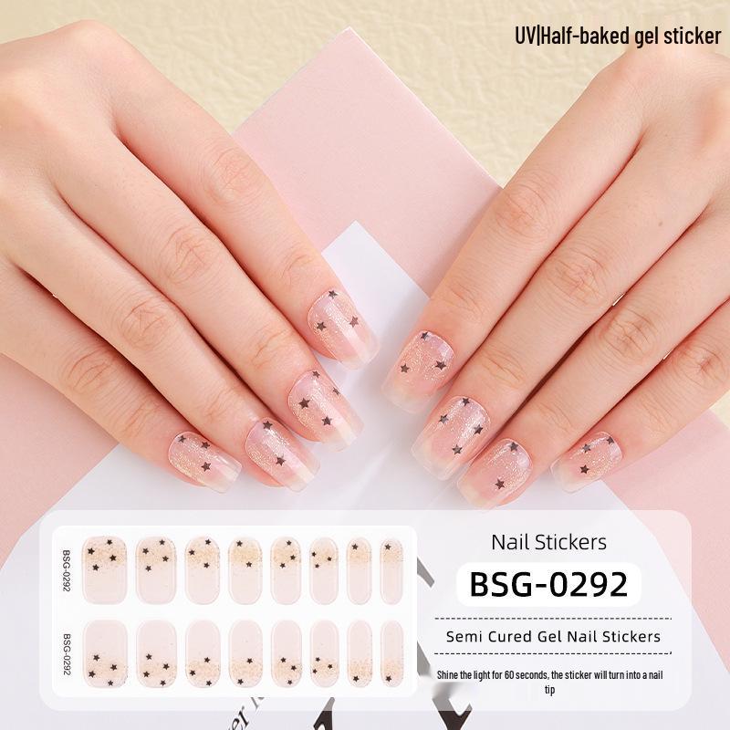 Trending UV Gel Nail Stickers: 3D Hot Stamping, Semi-Cured Light Therapy Design