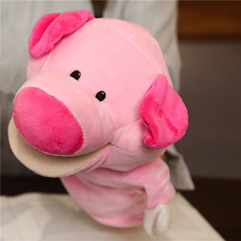 Cute Animal Hand Puppet Toy Gloves Open Mouth Can Move Dinosaur Lion Wolf Doll Tiger Children'S Gift