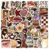 50PCS The IT Girl Stickers Toy Gifts For Laptop Hand Account Phone Scrapbook DIY Stickers Fashion Leopard Print Graffiti Decals