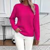 Round Neck, Fried Dough Twists Thickened Knitwear, Female, Autumn and Winter 2025 New Style, Knitwear, Solid Color Top, Base Sweater