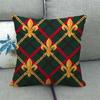 European Floral Gold Black Blue Linen Cushion Covers Modern Nordic Geometric Decorative Pillows Cover Couch Pillows Boho Decor