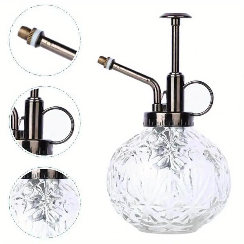 1PC Vintage Mini Spray Bottle Storage Bottle Translucent Glass Non-slip Bottom Watering Jar Sprinkling Bottle Gardening