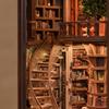 Bibliotheks-Vignette mit Licht DIY Holzbausatz Beleuchtete Miniatur für Bastler, Erwachsene,