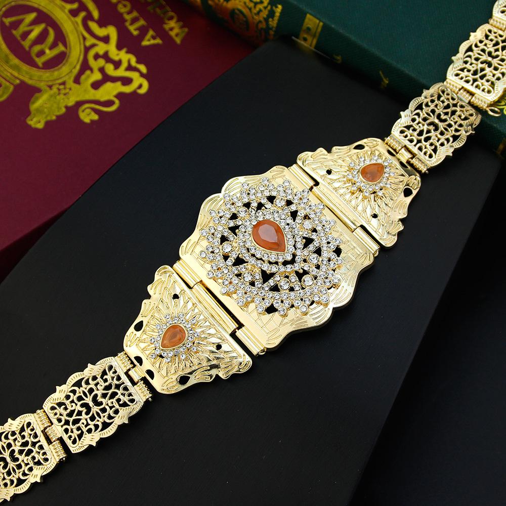 

Женский пояс-цепочка золотого цвета, пояс-цепочка для невесты, ювелирные изделия, кристалл-цепочка для тела, свадебные украшения оранжевый