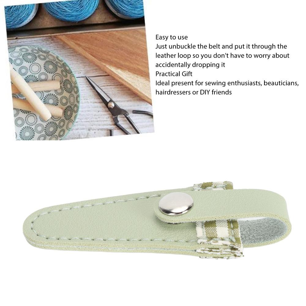 Compact Size Scissors Protective Cover PU Leather Protective Scissors Sheath For Sewing
